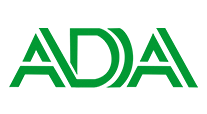 The image displays a logo consisting of the letters  ADA  in bold, capitalized white font against a dark background, with the acronym  ADA  stylized to suggest an organization or institution.